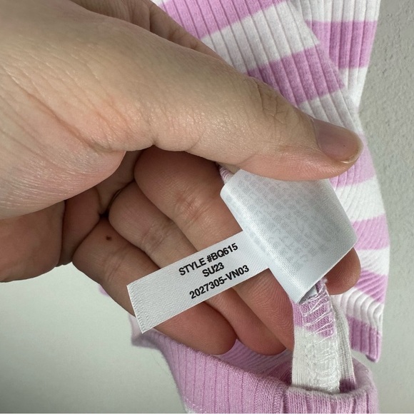 Crewcuts Girls Pink Purple White Stripe Ribbed Tank Dress Size 10 - Picture 5 of 5